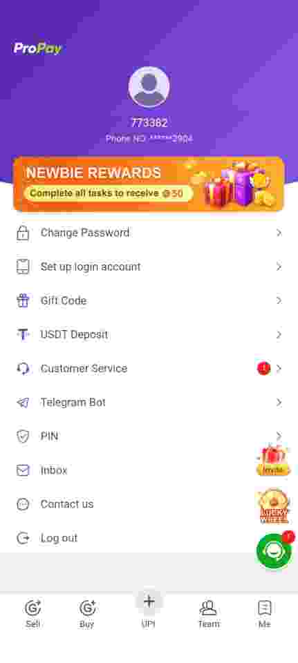 Propay buy order – Propay app token purchase and direct UPI payment screen